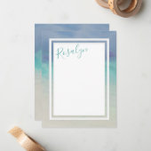 Carte De Correspondance Frontière océanique peinte (Devant/Arrière en situation)