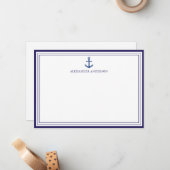 Carte De Correspondance Frontière professionnelle des Ancres de la marine  (Devant/Arrière en situation)