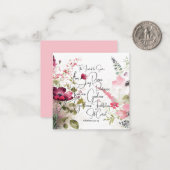 Carte De Correspondance Fruit de l'Esprit rose floral (Devant/Arrière en situation)