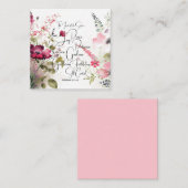 Carte De Correspondance Fruit de l'Esprit rose floral (Devant / Derrière)