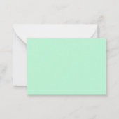 Carte De Correspondance Fruit Monogram kawaii sur turquoise (Dos)