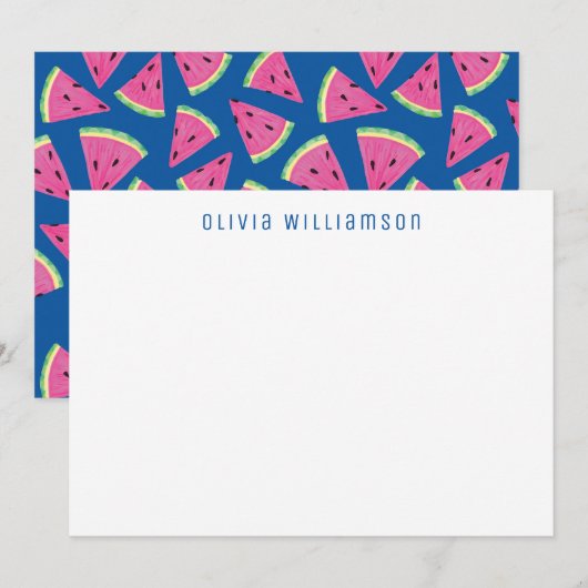 Carte De Correspondance Fruit tropical de pastèque (Devant / Derrière)