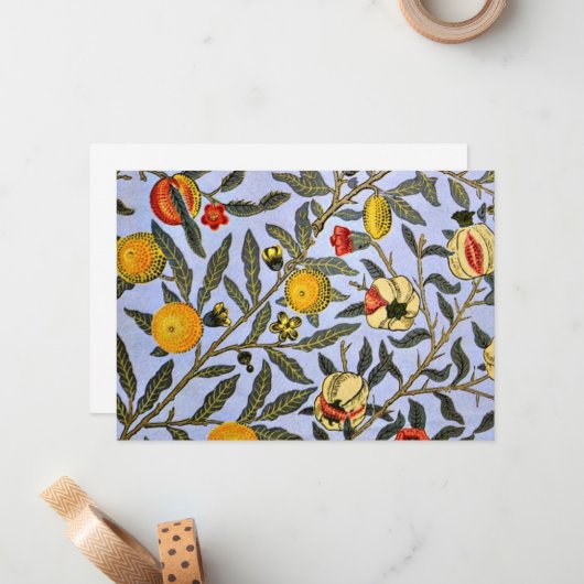 Carte De Correspondance Fruits, de William Morris, (Devant/Arrière en situation)