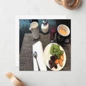 Carte De Correspondance Fruits et café (Devant/Arrière en situation)