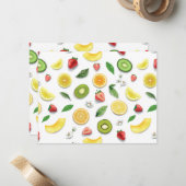 Carte De Correspondance Fruits Mixtes 4 (Devant/Arrière en situation)