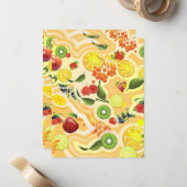 Carte De Correspondance Fruits Mixtes 6 (Devant/Arrière en situation)
