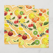 Carte De Correspondance Fruits Mixtes 6 (Devant / Derrière)