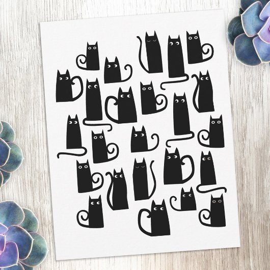 Carte De Correspondance Fun Black Cat