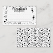 Carte De Correspondance Fun Coupons Saint Valentin / Anniversaire Couple C (Devant / Derrière)