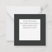 Carte De Correspondance Fun Halloween Squelette Gris Personnalisé Personna (Dos)