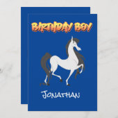 Carte De Correspondance Fun Horse fête d'anniversaire (Devant / Derrière)