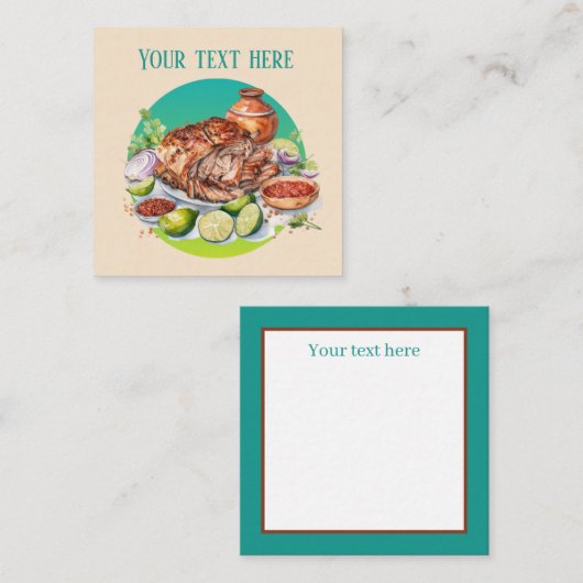 Carte De Correspondance Fun Mexican food ajouter (Devant / Derrière)