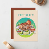 Carte De Correspondance Fun Mexican food ajouter (Devant/Arrière en situation)
