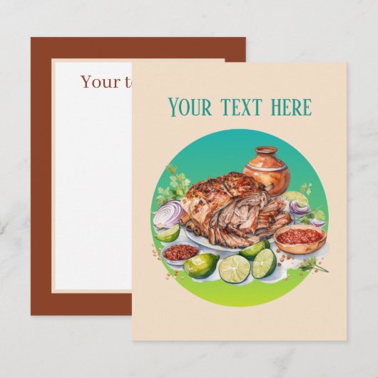 Carte De Correspondance Fun Mexican food ajouter (Devant / Derrière)