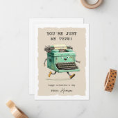 Carte De Correspondance Funny Kids Classroom Valentines Day (Devant/Arrière en situation)