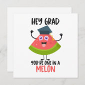 Carte De Correspondance Funny Melon Pun Graduation (Devant / Derrière)