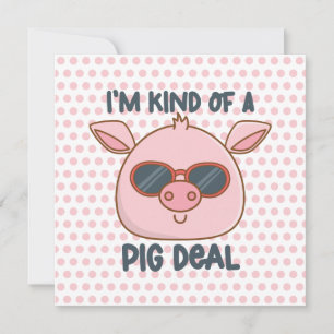 Carte De Correspondance Funny Pig Pun