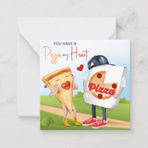 Carte De Correspondance Funny Pizza Love Valentine's Day Card