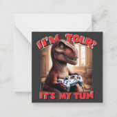 Carte De Correspondance Funny T-Rex Gamer Quote Design (Devant)