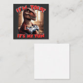 Carte De Correspondance Funny T-Rex Gamer Quote Design (Devant / Derrière)