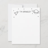 Carte De Correspondance Garçon astronaute (Devant)