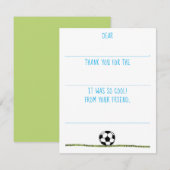 Carte De Correspondance Garçons de football à remplir Merci (Devant / Derrière)