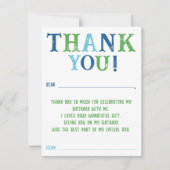 Carte De Correspondance Garçons Personnalisés Remplir Dans Merci Anniversa (Devant)