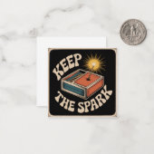 Carte De Correspondance Garder l'étincelle (Devant/Arrière en situation)