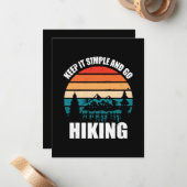 Carte De Correspondance Gardez-Le Simple Et Allez Randonnée (Devant/Arrière en situation)