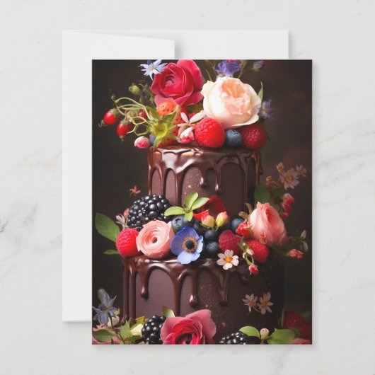 Carte De Correspondance Gâteau au chocolat (Devant)