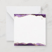 Carte De Correspondance Géode Agate Violet Script Monogramme Parties scint (Dos)