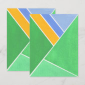 Carte De Correspondance Géométrie verte (Devant / Derrière)