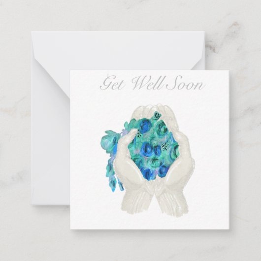Carte De Correspondance Get Well Soon Floral Bouquet Gift Card (Devant)