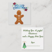 Carte De Correspondance Ginger Bread Man : (Devant / Derrière)