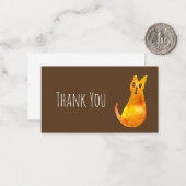 Carte De Correspondance Ginger cat mignon aquarelle illustration art (Devant/Arrière en situation)