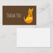 Carte De Correspondance Ginger cat mignon aquarelle illustration art (Devant / Derrière)