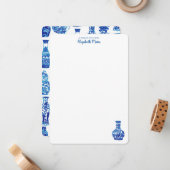 Carte De Correspondance Ginger Jar stationnaire (Devant/Arrière en situation)