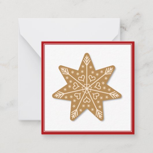 Carte De Correspondance Gingerbread Cookie Merci de Noël (Devant)