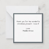 Carte De Correspondance Gingerbread Cookie Merci de Noël (Dos)