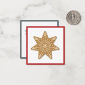 Carte De Correspondance Gingerbread Cookie Merci de Noël (Devant/Arrière en situation)