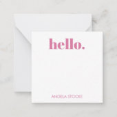 Carte De Correspondance Gingham Rose Blanc Personnalisé (Devant)