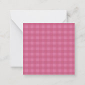 Carte De Correspondance Gingham rose personnalisé (Dos)