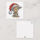 Carte De Correspondance Giraffe Festive Plat (Devant / Derrière)