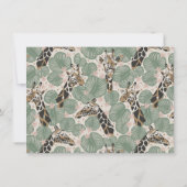 Carte De Correspondance Giraffe Tropical Leaf Personalized Stationery  (Dos)