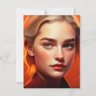 Carte De Correspondance Girl with blue eyes