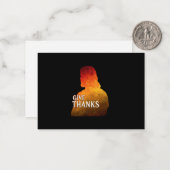 CARTE DE CORRESPONDANCE GIVE THANKS THANKSGIVING CARD (Devant/Arrière en situation)