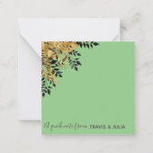Carte De Correspondance Glam Black & Gold Tropical Feuilles (Devant)