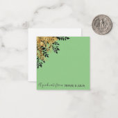 Carte De Correspondance Glam Black & Gold Tropical Feuilles (Devant/Arrière en situation)