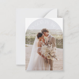 Carte De Correspondance Gloire à Dieu typographie d'arc moderne 