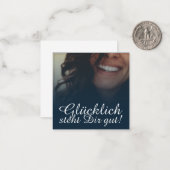 Carte De Correspondance Glücklich steht Dir intestin ! - Blau (Devant/Arrière en situation)